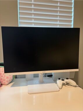 MSI White and Black Home Office Monitor